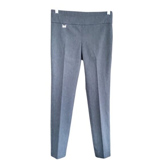 ALFANI High Waist Stretch Pull On Dress Pants Trousers Heather Grey 6P - Picture 1 of 12